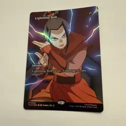 Lightning Bolt FOIL Borderless 32 Avatar Eternal TLE MTG Mythic Unplayed Mint NM - Image 2