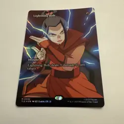 Lightning Bolt FOIL Borderless 32 Avatar Eternal TLE MTG Mythic Unplayed Mint NM - Image 3