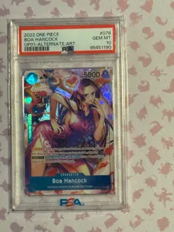 One Piece 2022 Boa Hancock OP01-078 Alt Art Romanace PSA 10 Gem Mint - Image 1