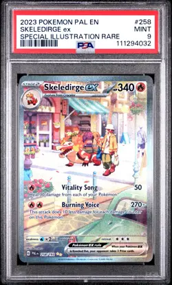 PSA 9 SKELEDIRGE EX 258/193 SIR PALDEA EVOLVED 2023 POKEMON ENGLISH - Image 3