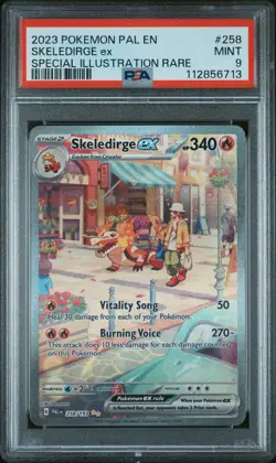 258/193 Skeledirge ex PSA 9 Paldea Evolved SIR Pokemon Free Combined Postage - Image 1