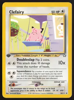 Pokemon TCG | Clefairy 30/111 | Uncommon | Neo Genesis | 1st Edition LP - Image 2