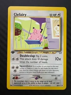 Pokemon TCG 1st Edition Clefairy 30/111 Neo Genesis Regular LP - Image 1