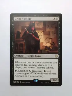 MTG Grim Hireling (AFC) Commander: Adventures in the Forgotten Realms Regular 25 - Image 1