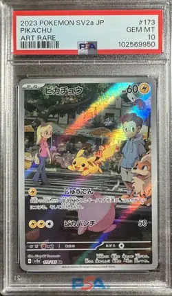 PSA 10 Pikachu AR 173/165 151 SV2a Pokemon Card - Pokemon Card JP 2023 GEM MINT - Image 1