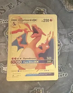 Charizard GX 9/68 HP250 Gold Foil Fan Art Display Card - Image 1