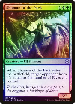 Shaman of the Pack FOIL Eternal Masters NM Black Green Uncommon CARD ABUGames - Image 1