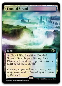 Flooded Strand (Extended Art) #464 (Foil) (NM) Modern Horizons 3 MH3 Magic MTG - Image 1