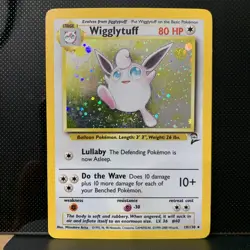 Pokemon TCG Wigglytuff Base Set 2 Holo 19/130 LP/MP SWIRL Mitsuhiro Arita - Image 1