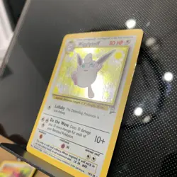 Pokemon TCG Wigglytuff Base Set 2 Holo 19/130 LP/MP SWIRL Mitsuhiro Arita - Image 2