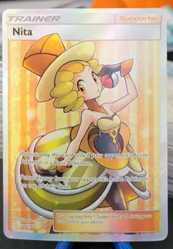 Nita 180/181 SM-Team Up Full Art Ultra Rare Holo Trainer Pokemon - Image 1