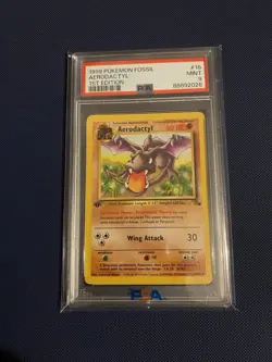 Pokemon 1999 Fossil Aerodactyl 1st Edition #16 PSA 9 Mint Rare Non-Holo - Image 1