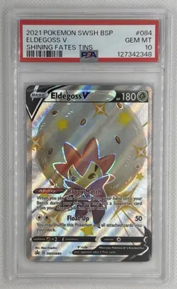 2021 Pokemon SWSH BSP Eldegoss V #84 Shining Fates Tins PSA 10 Gem Mint 🌶🥵 - Image 1