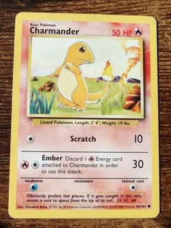 Pokemon Charmander 46/102 Base Set UK Print 1999-2000 - Image 1