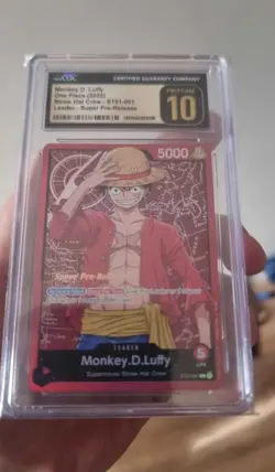 Luffy Super Pre Release PRISTINE 10 Cgc St01 - 001 One Piece 2022 - Image 2