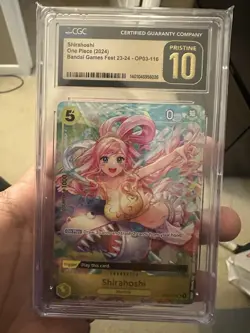 2024 One Piece Shirahoshi OP03-116 Bandai Games Fest Promo CGC 10 PRISTINE - Image 1