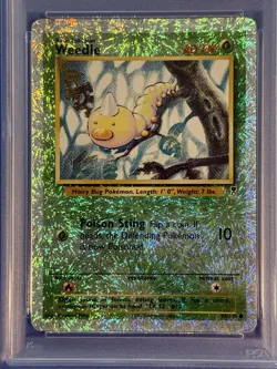 2002 Pokemon Legendary Collection Weedle 99/110 Reverse Holo Common - PSA 2 GOOD - Image 3