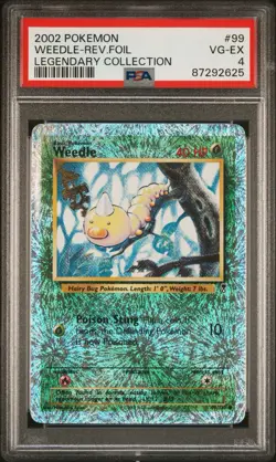 PSA 4 Weedle Reverse Holo Foil 99/110 Legendary Collection 2002 Pokemon VG EX - Image 1