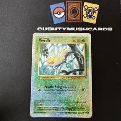 POKEMON WEEDLE REVERSE HOLO LEGENDARY COLLECTION 99/110 DAMAGED - Image 1