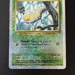 POKEMON WEEDLE REVERSE HOLO LEGENDARY COLLECTION 99/110 DAMAGED - Image 3