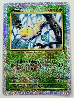 Vintage Pokemon 2002 Legendary Collection 99/110 Weedle Reverse Holo - Image 1
