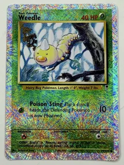 Vintage Pokemon 2002 Legendary Collection 99/110 Weedle Reverse Holo - Image 2