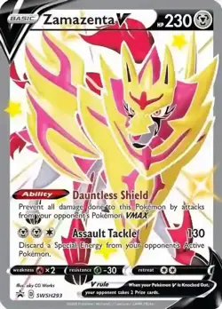 Zamazenta V - SWSH293 - Pokemon Sword & Shield Promo Ultra Rare Holo Card NM - Image 1