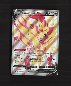 Zamazenta V SWSH293 Sword & Shield Full Art Black Star Promo Pokemon Card NM - Image 1