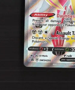 Zamazenta V SWSH293 Sword & Shield Full Art Black Star Promo Pokemon Card NM - Image 5