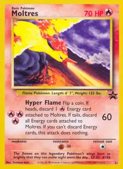 Moltres - 21 - Pokemon Wizards Black Star Promo Card Movie 2000 MP - Image 1