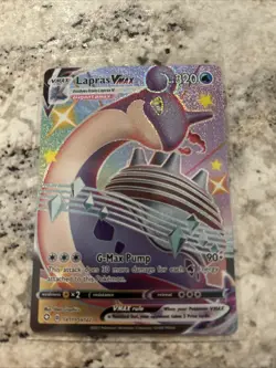 Pokemon TCG Lapras VMAX Shining Fates Holo Rare Card SV111/SV122 Mint Condition - Image 1