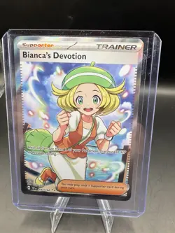 Pokemon TCG Temporal Forces Bianca's Devotion Holo Card SV05: Trainer - Image 1