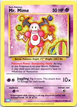 Mr. Mime Classic Collection Trading Card Game Classic 013/034 NM - Image 1