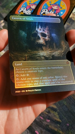 Cavern of Souls FOIL Proxy Land Card with Custom Skull Painted Art Design - Image 2