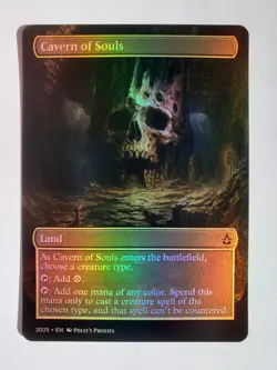Cavern of Souls FOIL Proxy Land Card with Custom Skull Painted Art Design - Image 3