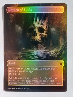 Cavern of Souls FOIL Proxy Land Card with Custom Skull Painted Art Design - Image 4