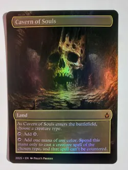 Cavern of Souls FOIL Proxy Land Card with Custom Skull Painted Art Design - Image 5