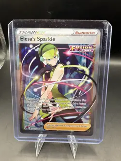 Pokemon TCG Elesa's Sparkle Fusion Strike Holo Card 260/264 Full Art Ultra Rare - Image 1
