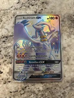 Pokemon TCG Reshiram GX SV51/SV94 Hidden Fates Shiny Vault Holo Rare Card NM - Image 1