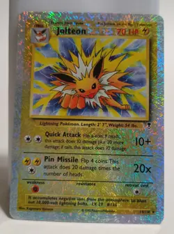 Pokemon Collectible Cards, Jolteon, REV HOLO, 14/110, Legendary Collection, 2002 - Image 2