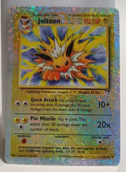 Pokemon Collectible Cards, Jolteon, REV HOLO, 14/110, Legendary Collection, 2002 - Image 3