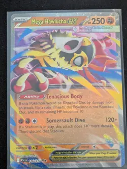 Pokemon ASC Near mint Mega Hawlucha EX Rare Card English Ascended heroes 116/217 - Image 1