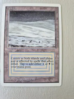 Tundra Land MTG Regular Unlimited Edition Magic The Gathering Rare - Image 1