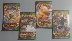 Pokemon TCG Vivid Voltage Booster Packs x4 - Complete Art Set w/ Sleeves - Image 1