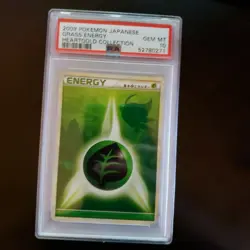 PSA 10 Pokemon Grass Energy Heartgold Collection Japanese Gem Mint - Image 1