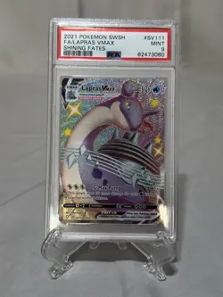 Pokemon SWSH Shining Fates Lapras VMAX 2021 SV111/SV122 PSA 9 MINT - Image 1