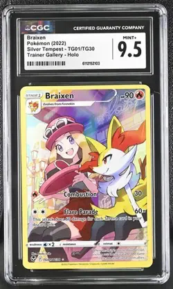 Braixen *CGC 9.5* Trainer Gallery Holo *Silver Tempest* #1 *2022* Pokemon - Image 1