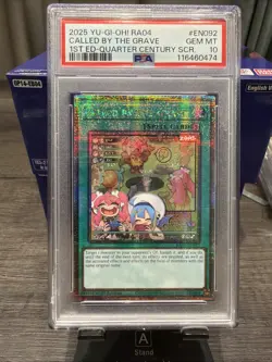 Yu-Gi-Oh! Called by the Grave 1st Edition Quarter Century Secret Rare RA04-EN092 - Image 1