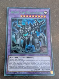 YuGiOh! Ancient Gear Megaton Golem Ultra Rare GREEN 1st Ed - Image 1