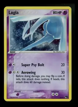 HOLOBLEED Lugia 2/17 Pop Series 5 2007 Holo Rare Pokemon Card TCG - Image 1